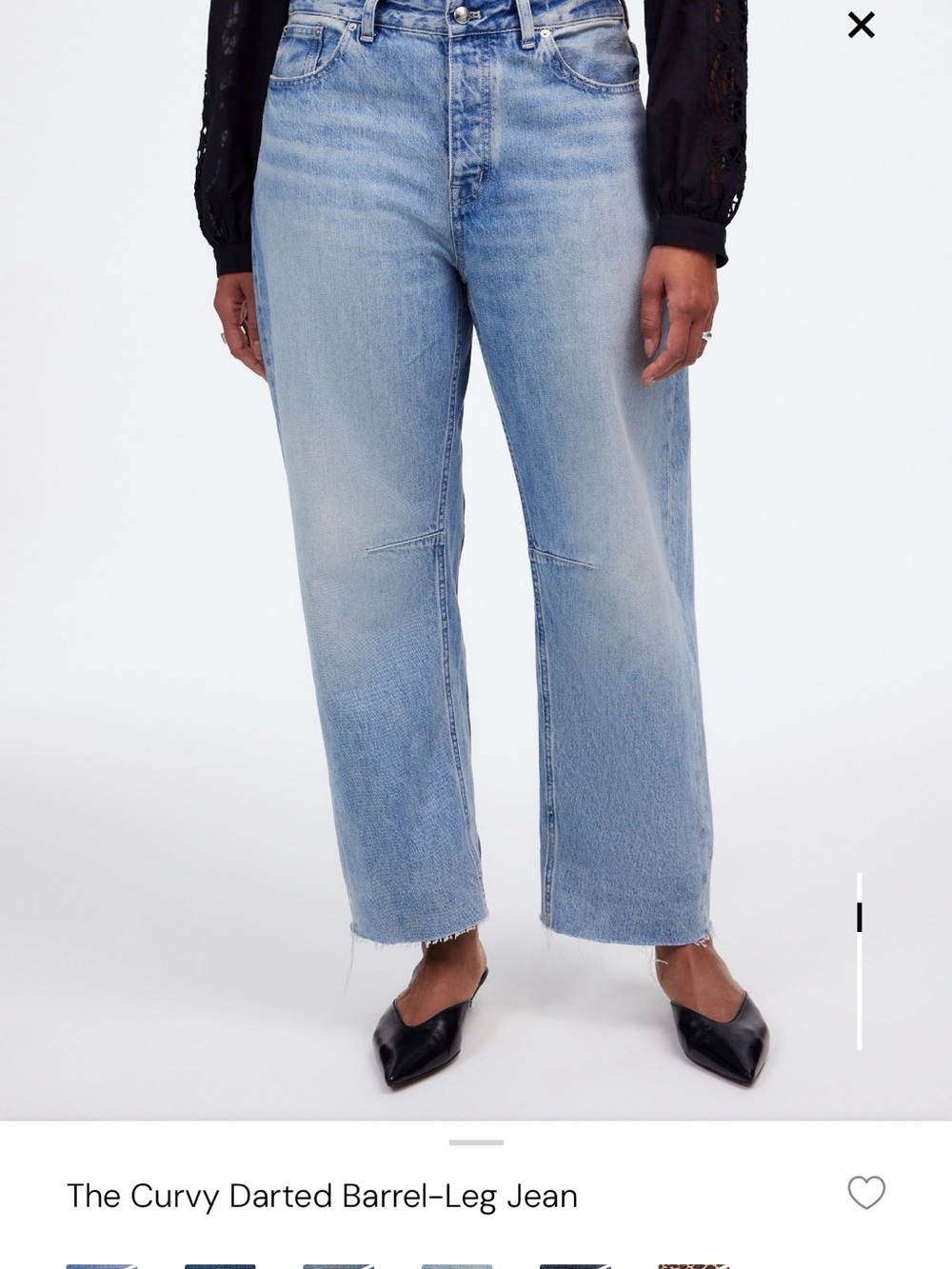Madewell Curvy Darted Barrel-Leg Jean